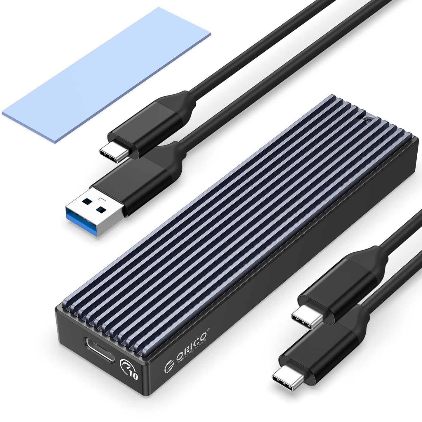 ORICO M.2 NVMe/SATA SSD Enclosure - USB 3.1 Gen 2 (10 Gbps) Support UASP for M.2 NVMe/SSD Size 2230/2242/2260/2280