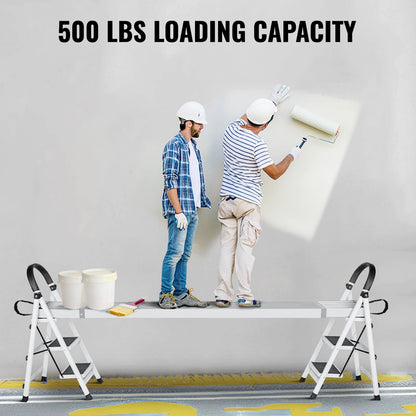 VEVOR Aluminum Telescoping Work Plank, 8-13FT, 500lbs Capacity, 12.5 inch Width, Scaffold Ladder Accessory