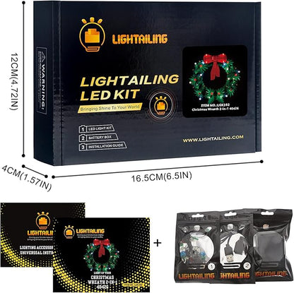 LIGHTAILING Light Set for (Christmas Wreath) Building Blocks Model - Led Light kit Compatible with Lego 40426(NOT Included The Model)
