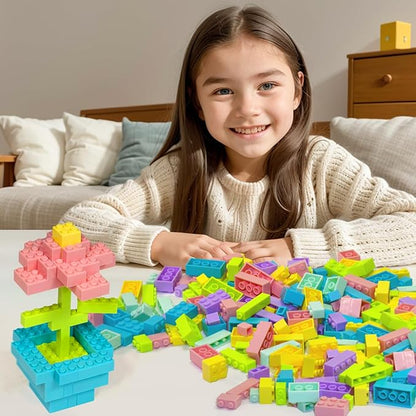 Building Bricks 1000 Pieces in Pastel Colors Classic Building Blocks Toys &amp Gifts for Boys &amp Girls Aged 4+