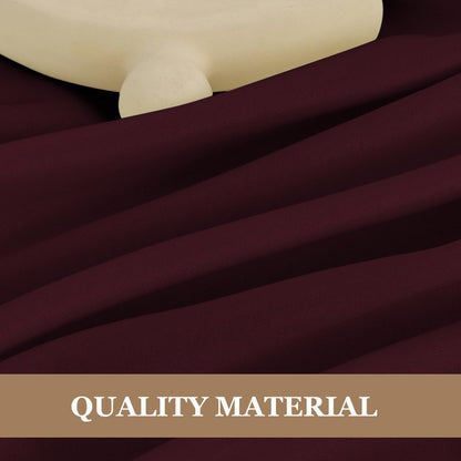 Fitable Burgundy Rectangle Tablecloths for 6 Foot Tables, 6 Pack - 70 x 108 Inches - Stain Resistant and Washable Table Clothes, Polyester Fabric Table Covers for Wedding, Party, Banquet, Buffect