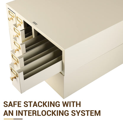 4E's USA Slide Storage Cabinet - Modular Slide Storage with 6 Drawers Hold Up to 5,000 Slides Lab Storage Cabinet for Microscope Slides, Compatible with Similar Cabinets Already in Use