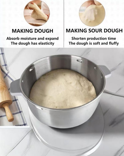 Aptovpvp Electric Dough Machine With Fermentation Function, Microcomputer Timing, Front Touch Panel, 6.3qt(7L), 304 Stainless Steel, Used For Bread, Pizza, Pancake, Dumpling Dough And Sourdough