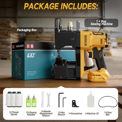 CAMXTOOL Cordless Bag Sewing Machine Compatible with Dewalt 20V Max Battery, Auto Heavy-duty Bag Closing Machine, Portable Industrial Bag Sewer for Sack Woven Bag Kraft Paper Bag Sealing, Tool Only