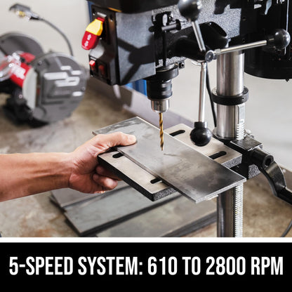 SKIL 6.2 Amp 10 In. 5-Speed Benchtop Drill Press with Laser Alignment & Work Light - DP9505-00