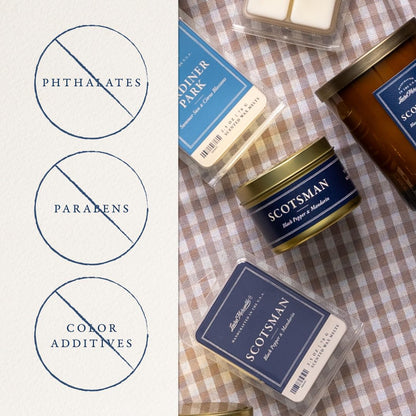 Scent Library Scotsman Scented Candle | Designed by Erin Napier | Soy Wax Blend | Made in The USA by Laurel Mercantile | Long-Lasting 24+ Hour Burn Time (5 oz) | Great Gift for Men and Home