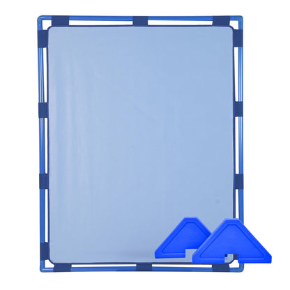 Children's Factory Big Screen PlayPanel, Kids Room Divider, Classroom Privacy Screen, Cantilever Feet Included, Sky Blue