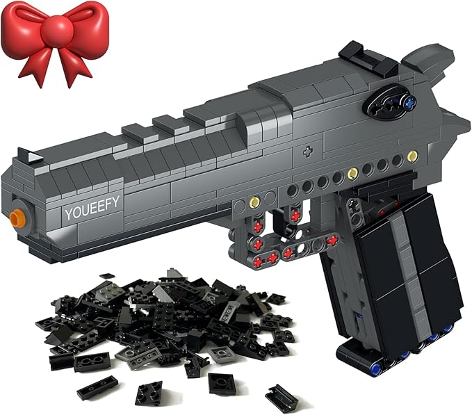 1:1 Desert Eagle Pistol Building Blocks Set 300+ Pieces Building Blocks Model Gun Toy for Adults &amp Kids 14+ Unique Collectible Gift for Christmas Birthday Military Fans