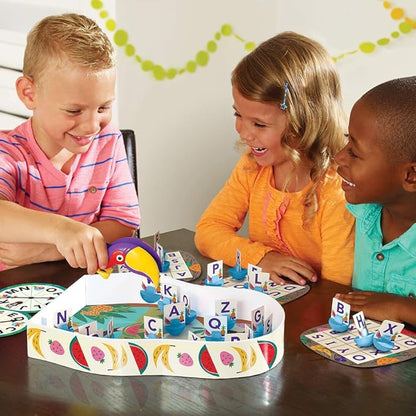 Educational Insights Frida's Fruit Fiesta - Toddler Board Games ABC Learning Toys for Kids Ages 3-5 Preschool Learning Activities Letter Matching Game Alphabet Bingo Classroom Games for Ages 4+