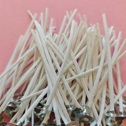 Candle Wicks for Candle Making, 200Pcs 6 Inch + 100Pcs 8 Inch Pre-Waxed Cotton Candle Wicks Kit with 300Pcs Wick Stickers, 20Pcs Candle Wick Holders & Clips, Candle Making Supplies for DIY Candles