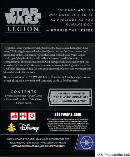 Star Wars: Legion Sun Fac &amp Poogle the Lesser OPERATIVE &amp COMMANDER EXPANSION - Tabletop Miniatures Strategy Game for Kids &amp Adults Ages 14+ 2 Players 3 Hour Playtime Made by Atomic Ma