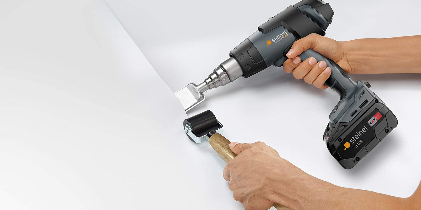 Steinel Cordless Heat Gun MobileHeat MH5 Set, incl. 8.0 Ah Battery and Charger with Case, 23 VAC Professional Hot Air Gun, 930 °F, 10.5 cfm
