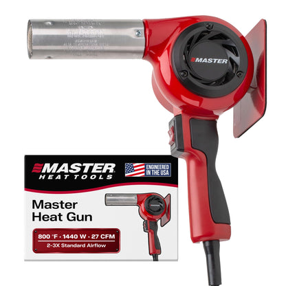 Master Appliance HG-301D Industrial Heat Gun, Quick Change Plug-In Heating Element, 800° F, 120V, 1440W, 12 Amps, Engineered In USA