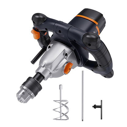 MAXXT Mixer 13A Single Paddle Concrete Mortar Mixer, 5/8" Keyed Chuck, Soft Start, Come w/100mm Large Spiral Mixing Paddle
