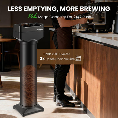 Huanyu Flat Burr Coffee Grinder with 19 Grinding Settings Large Capacity 35oz Red and Huanyu Electric Espresso Portafilter Cleaner 16L with Dual Brush Heads, 3 Scrapers Bundle