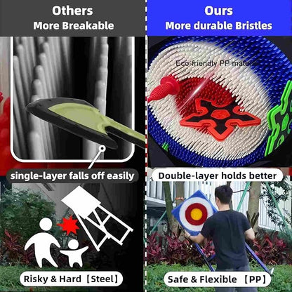Axe Throwing Game for Backyard - 2-in-1 Axe Throwing Target Set with 4 Throwing Axes &amp 6 Darts - Easy to Carry Axe Throwing Target Game for Family &amp Adults - Carnival Games &amp Outdoor Indoo