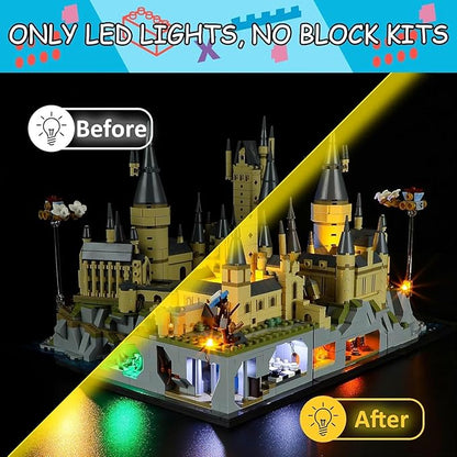 LED Light Kit for Lego 76419 Castle and Grounds Set Compatible with Lego 76419 Building Blocks Model(Not Include Blocks Set)