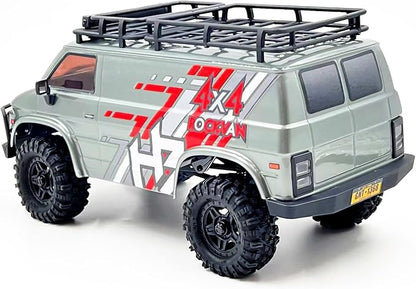 HOBBYPLUS CR18P EVO 2 RockVan RC Crawler - 1/18 Scale Mini RC Crawler with Two-Speed Transmission All-Metal Gears Evolved EVO Platform Ready-to-Run Distinctive Styling