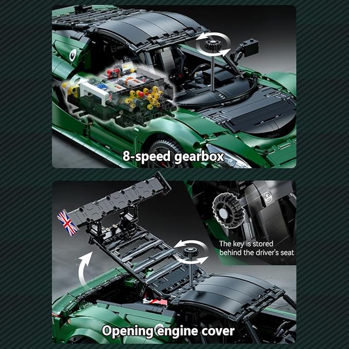 CaDA Master C61511W Lotus Exige Cup 430 1:8 Static Building Block Supercar 3730 Pieces 53.8cm Collectible Display Model for Adults 14+