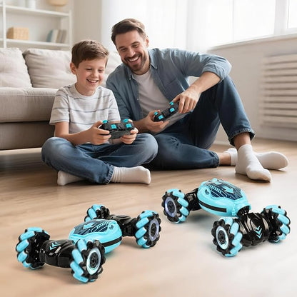 GILI Gesture Sensing RC Stunt Car - Hand Controlled Remote Control Twist Car for Boys Girls 6-12 4WD All Terrain Drift Toy 360° Flips Spring Break &amp Easter Birthday Gift for Kids Age 7 8 9 10 1