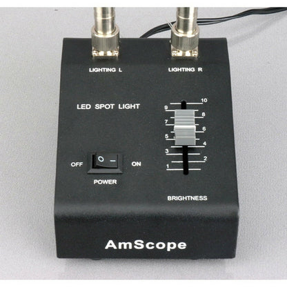 AmScope LED-6W-UV365 Powerful 6 Watt LED Dual Goose-Neck UV-365 Light Illuminator