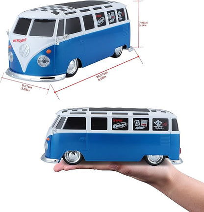 Maisto 1:24 RC VW Van Samba 2.4GHZ Remote Control Vehicle White/Blue (81529-00000009)