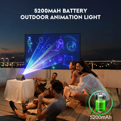 Animation DJ Laser Light,3D Animation Laser Machine with Bluetooth APP,RGB Party Laser Light Show, Built-in 5200mAh Battery for Wedding Party Disco Lights Bar Club Stage DJ Lighting