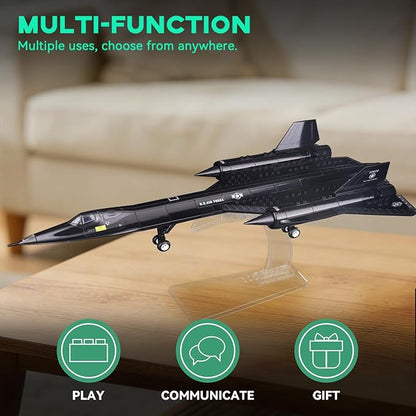 ArtorBricks SR-71 Reconnaissance Blackbird Airplane Military Building Set with Display Stand - 183Piece Model Kit for Adults Collectors &amp Hobbyists