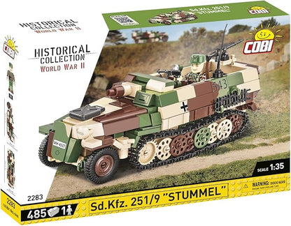 COBI Historical Collection WWII Sd.KFZ. 251/9 STUMMEL Vehicle Building Set 485 Pieces