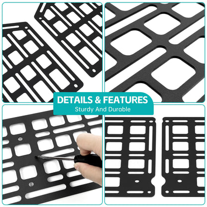 OUSUWO Side Truck Bed Molle Panel Rack System Compatible with 2019-2025 Chevy Silverado/GMC Sierra 1500 5.8FT Accessories Cargo Storage Organizer Tools Rack for 19-25 Chevrolet Silverado Accessories
