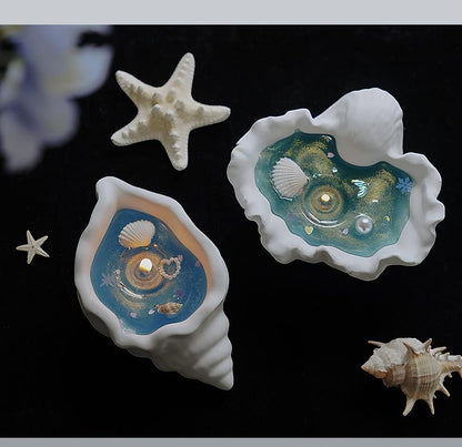 Seashell Aromatherapy Candle - Ocean-Scented Soy Wax Candle in Conch Shell Holder, Coastal Home Decor, Relaxing Beach Fragrance, Gift for Women/Men