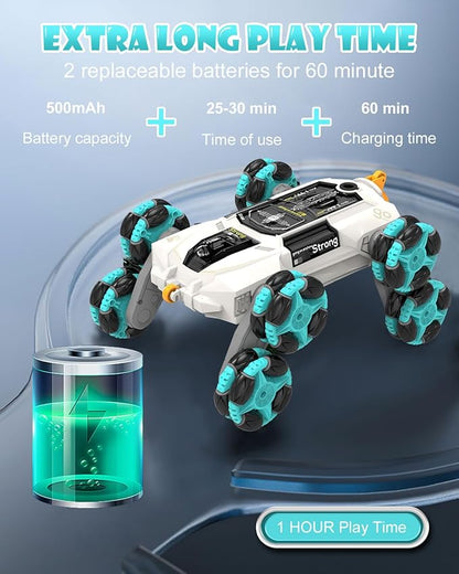 ATHLERIA Gesture Sensing Stunt Rc Cars 2.4Ghz 8Wd Rechargeable Racing Drift Double-Sided Car Hand Remote Control Crawler Toy for Boys 8 9 10 11 12 Year Old Christmas Birthday Party Present for Kids