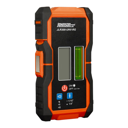 Johnson Level & Tool JLR300-UNV-RG Universal Green & Red Rotary Laser Detector, Dual Sided Detector, LED Backlit Display