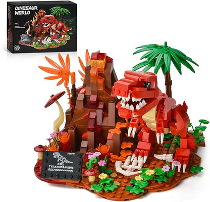 BNG Dinosaur Building Set for AdultsTyrannosaurus Rex Plant Collection ToysJurassic Animal Desktop DecorationIdea Gift for Teen Boys 14+(559PCS)