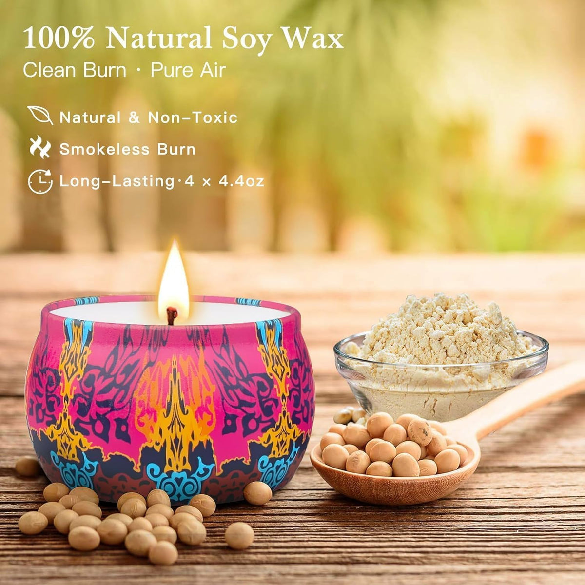 Candle Gift Set Bundle for Women, 2 Sets of 4 Scented Candles (8 Total), 8% Essential Oils, 240H Long Burning Aromatherapy Candles for Home