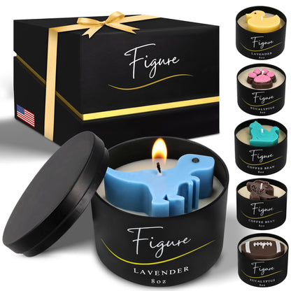 Dinosaur Candle – Soy & Beeswax Blend with Lavender Essential Oil | Calming Candle New Mom Gift, Nursery Decor, Baby Showers | Helps Relax & Sleep | Cute Dino Gift, Clean Burn, Made in USA