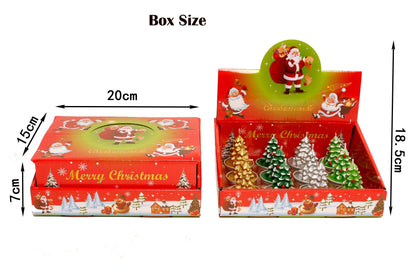 12 Pieces Tealight Candles Handmade Delicate Santa Hat Claus Christmas Tree Candle Wax Snowman Elk Pinecone House Candles for Party Wedding Spa HomeChristmas Decoration