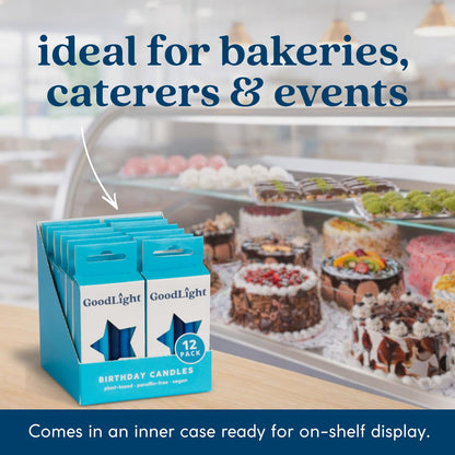 Birthday Candles (Blues) Case of 12-144 Candles Total