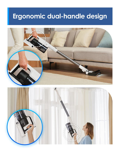 Tineco A30S Cordless Vacuum Cleaner, 160W Suction, 60Min Runtime, 1L Larger Dustbin, ZeroTangle Brush, PureCyclone Tech, Stick Vacuum Cleaner for Pet Hair, Carpet & Hard Floor