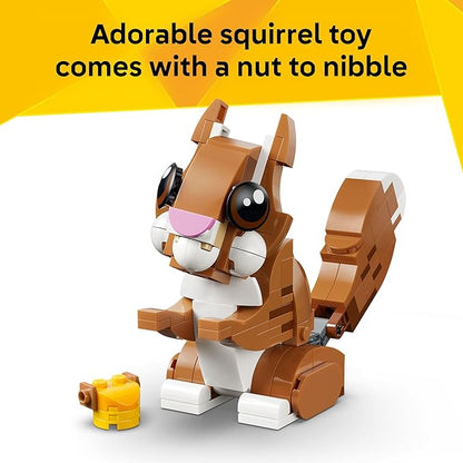 LEGO Creator 3 in 1 Cute Animals: Playful Puppy Dog Building Toy - Bedroom Decor for Girls &amp Boys Ages 8+ - Gift for Birthdays - Build a Dog Squirrel or Duck - 31382