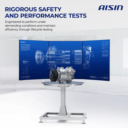 AISIN AFTERMARKET ACCN-00823 Air Conditioner AC Compressor - Compatible with INFINITI Q50 2014-2021 3.0L 3.7L, Q60 2017-2020 3.0L - with 7-Pulley Groove, with Clutch