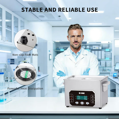 DK SONIC Professional Ultrasonic Cleaner 4L,120W Precision Ultrasonic Jewelry Cleaner with Smart Touch Control, Five Modes for Glasses,Chains,Watches,Coins (Include Basket)