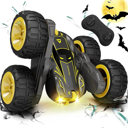 Tecnock Remote Control Car for Kids 2.4GHz RC Cars with USB-C Easy Charging 4WD Double Sided 360° Rotates and Flips RC Stunt Car Toys Gift for Boys and Girls Ages 6-8 8-12