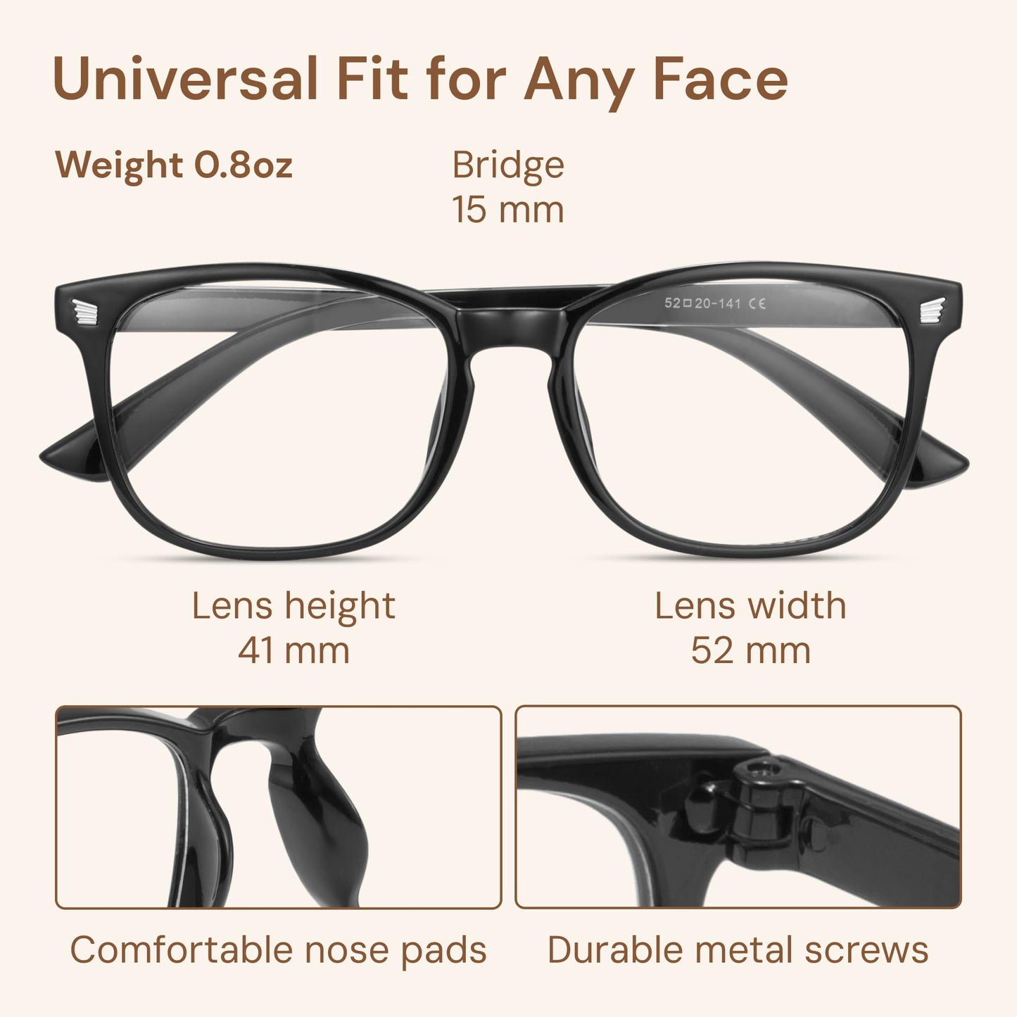 Gaoye Stylish Blue Light Glasses for Woman - Computer Glasses 99% Blue Light Blocking - Lightweight TR90 Frames - 3 pack