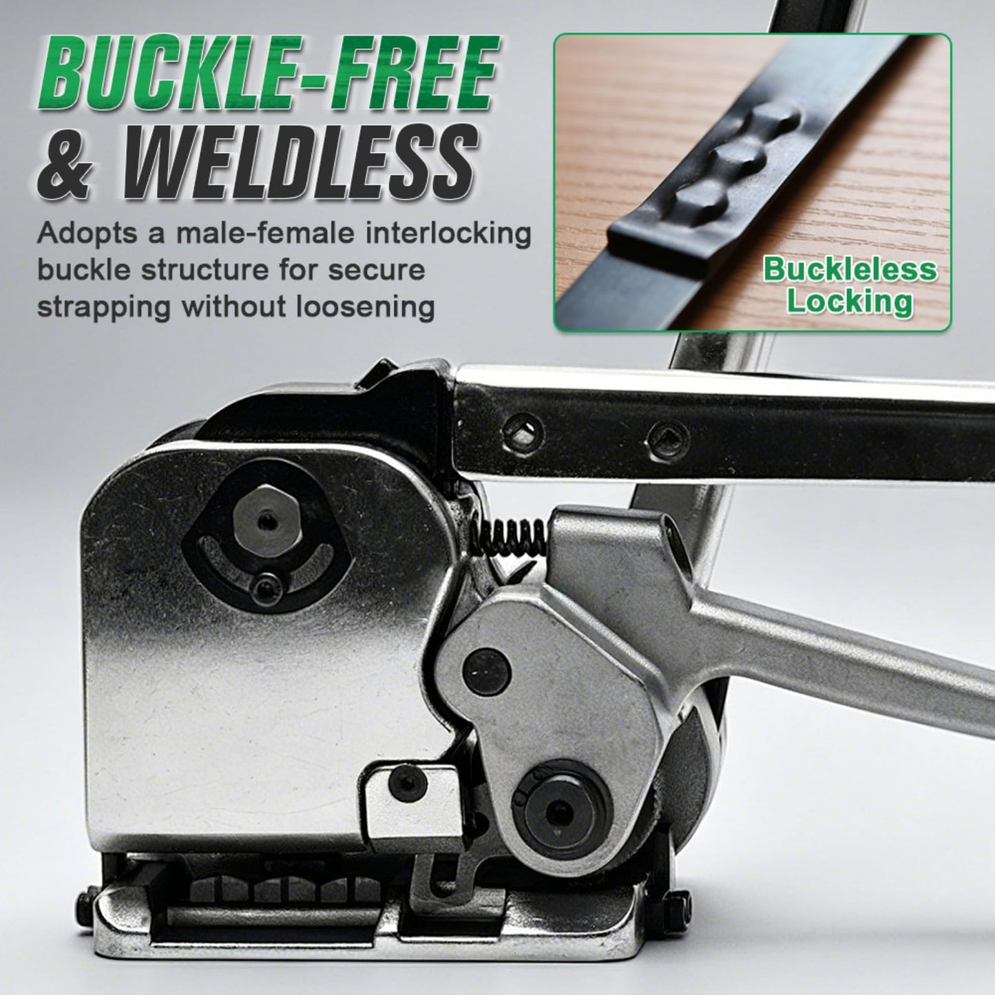 VONPACK GD35 Steel Strapping Tool, Manual Handheld Combination Tool, Banding Tool for Width 1/2" 5/8" 3/4" Metal Strapping, Strapping Tool for Pallet Carton Packaging