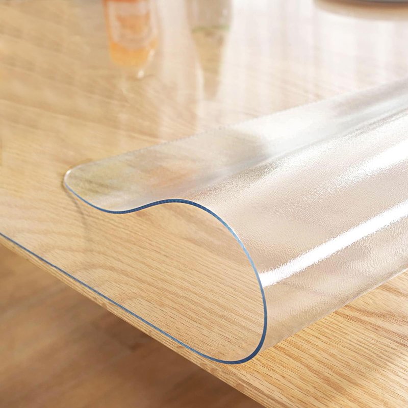 LovePads Frosted Table Cover Protector 42 x 78 Inch, 1.5mm Thick Plastic Table Cover, Table Protector for Dining Room Table, Waterproof Vinyl Tablecloth Table Pad Mat for Kitchen, Writing Desk