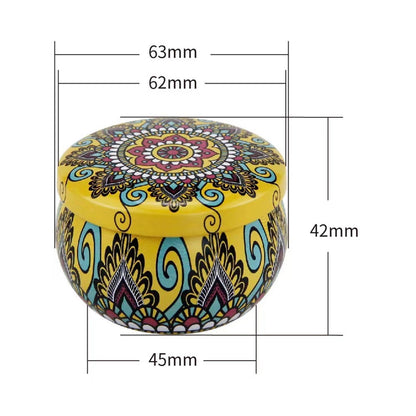 FWJUNHUYC Scented candle tin can drum metal packaging tinplate gift candy scented candle set tin box
