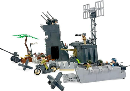 General Jim's Military Brick Building Set - German Atlantic Wall Normandy Beach D-Day Building Blocks Model Great Gift for History Enthusiast Teens and Adults