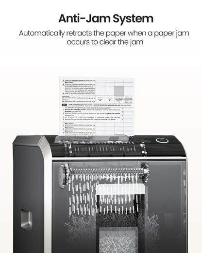 Locksworth-200-sheet Micro-Cut Paper Shredder, P-5 High Security Shredders for Home Office Heavy Duty, Document Shredder, Home Office Heavy Duty Shredder, 8.5 Gallon Capacity