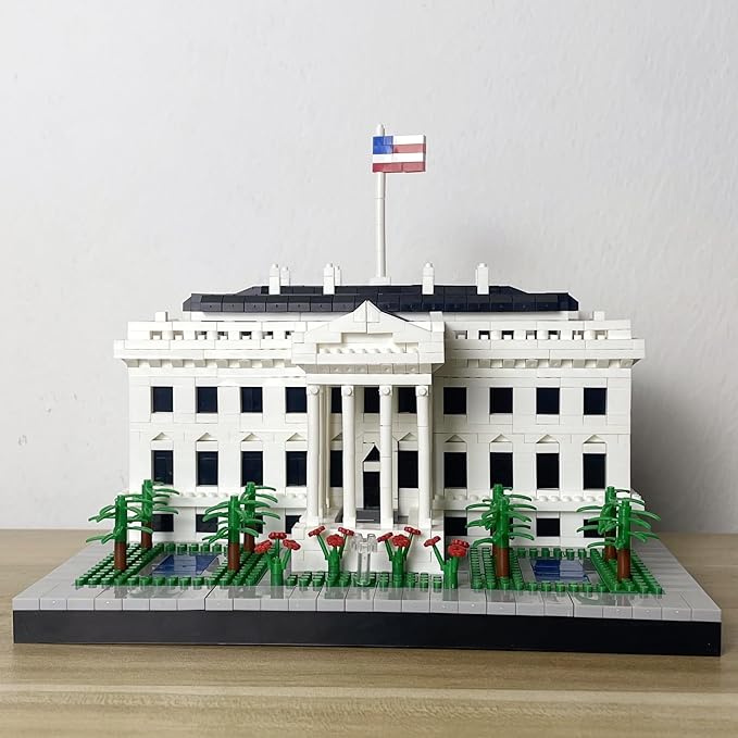 US White House Micro Mini Building Blocks Toys for Adult Perfect Replica Educational Fun Display-Worthy Masterpiece